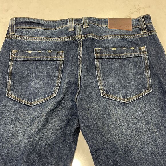 Carbon 2 Cobalt C2C Elemental Jeans Mens 36x32 Blue Button Fly Slight Taper Leg - Picture 7 of 11